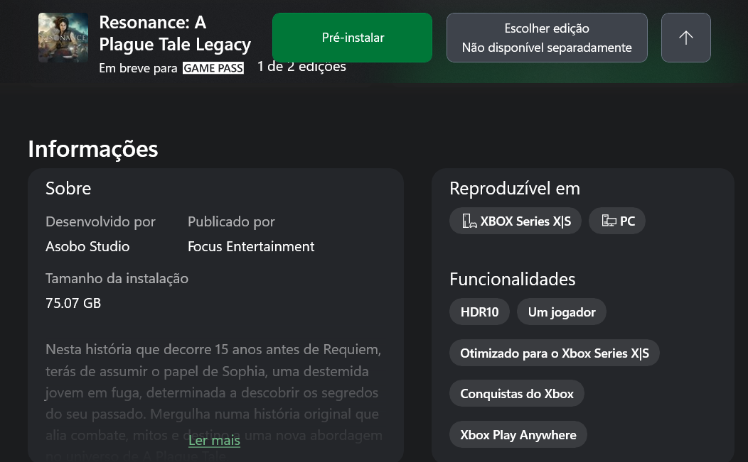 Tamanho de Resonance: A Plague Tale Legacy é revelado - Insider Gaming ...