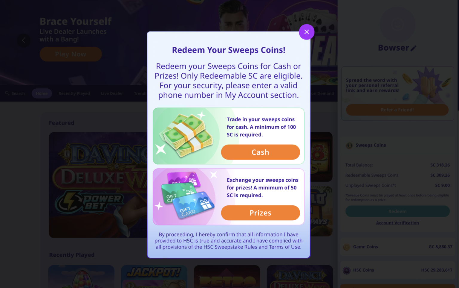 High 5 Casino No Deposit Bonus