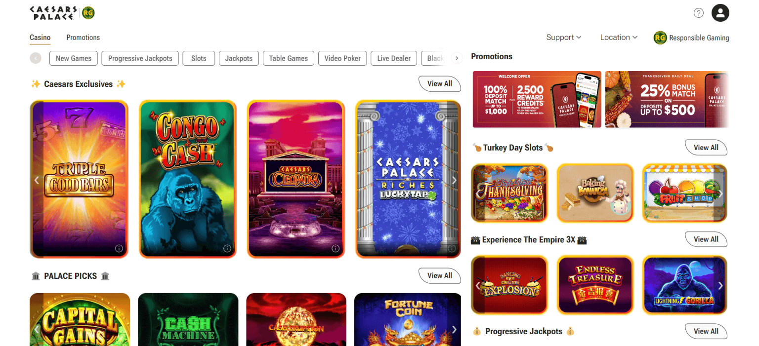 Caesars Palace Online Casino No Deposit Bonus
