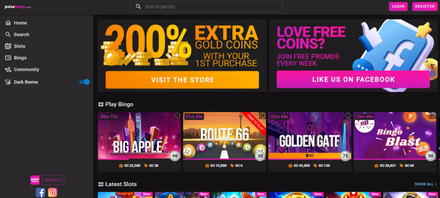 Pulsz Bingo Casino No Deposit Bonus