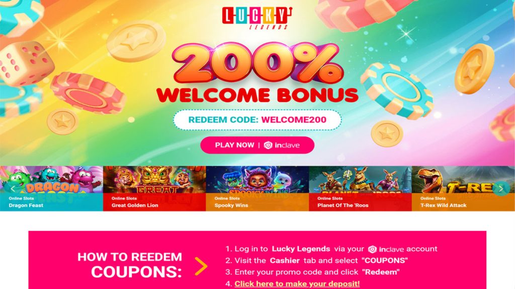 Lucky Legends Casino No Deposit Bonus