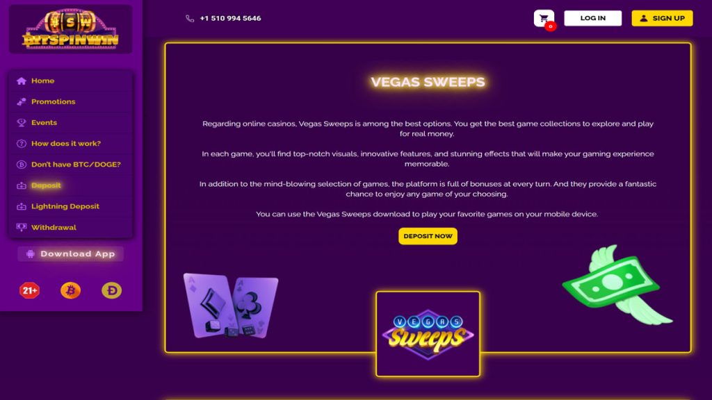 Vegas Sweeps Casino No Deposit Bonus