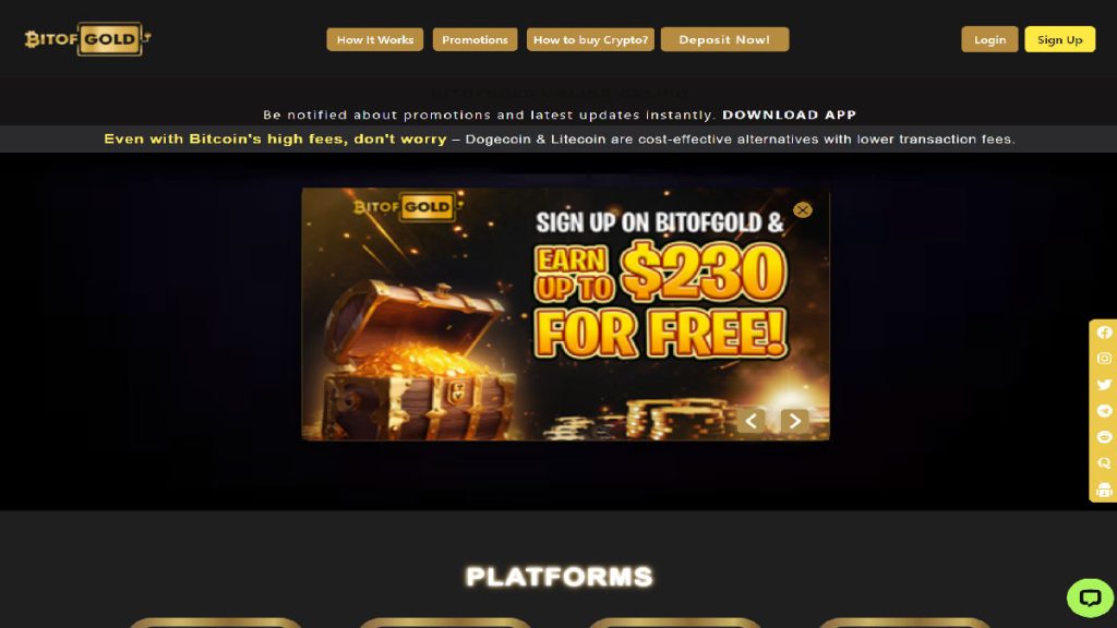 BitOfGold Casino No Deposit Bonus