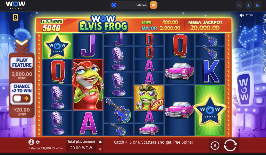 screenshot of elvis frog trueways slot