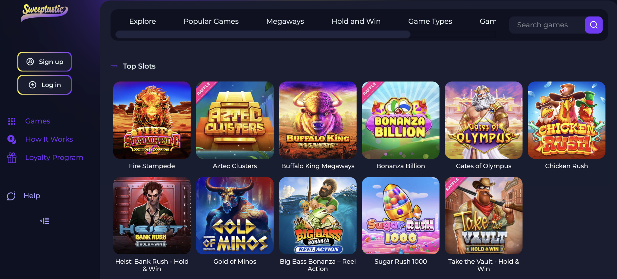 Best Sweeptastic Slots