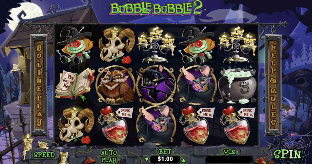 Screenshot of Bubble Bubble 2 slot