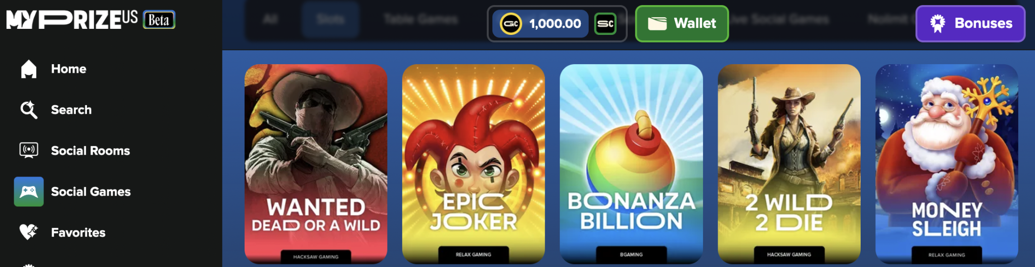 MyPrize.US Casino No Deposit Bonus
