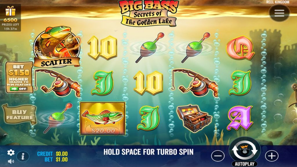 Screenshot of Big Bass Secrets of the Golden Lake slot