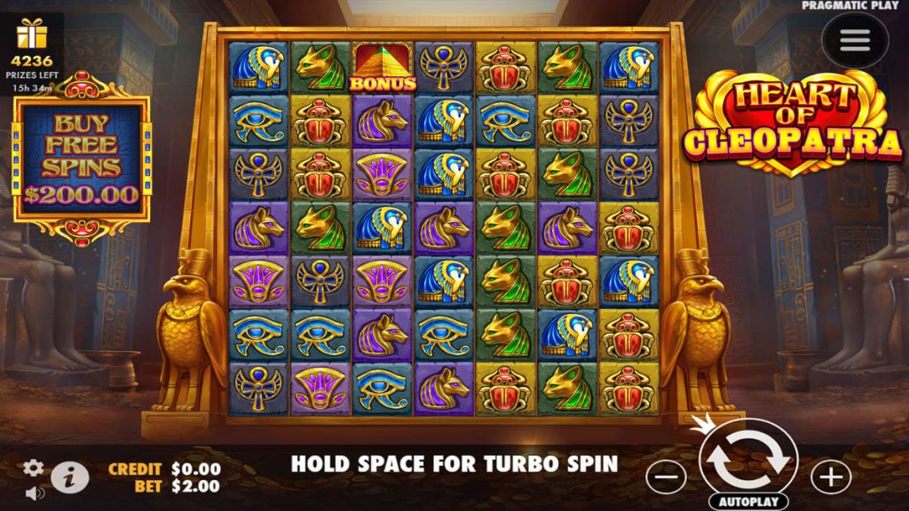 Screenshot of Heart of Cleopatra slot