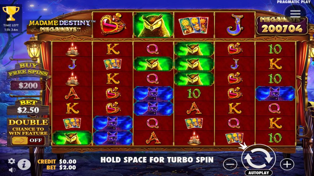 Screenshot of Madame Destiny Megaways slot