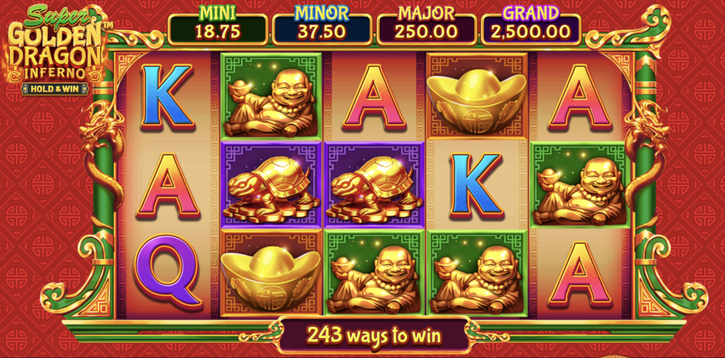 Screenshot of Super Golden Dragon Inferno slot