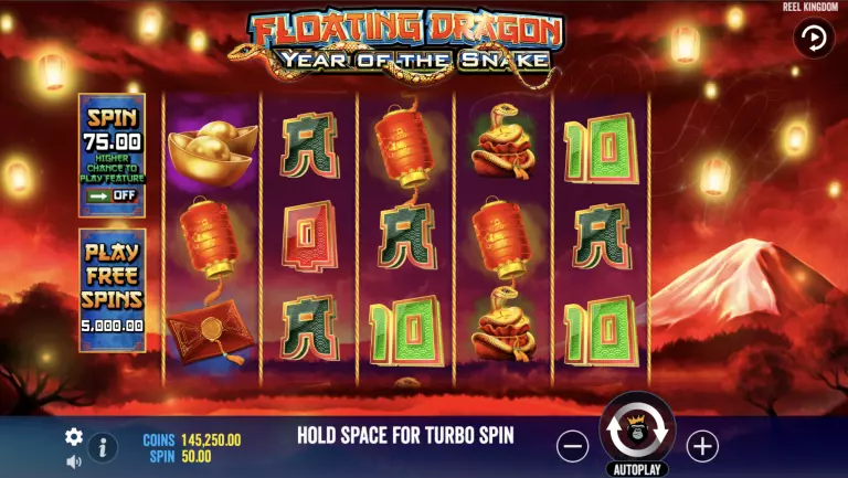 Screenshot of Floating Dragon Year Of The Snake slot