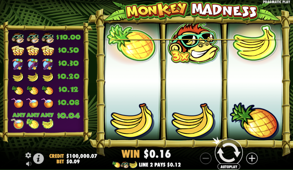 Screenshot of Monkey Madness slot