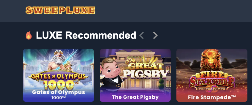 SweepLuxe No Deposit Bonus