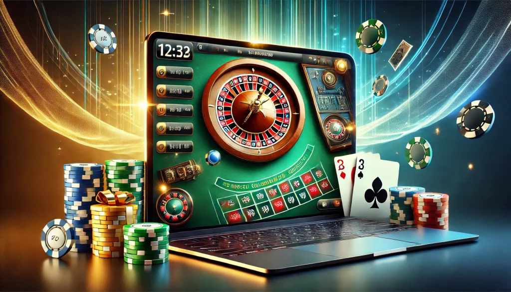 DALL·E image of blackjack and roulette table games