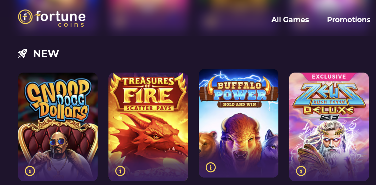 Top 5 New Sweeps Slots To Try On Fortune Coins Casino