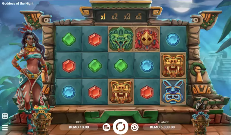 Screenshot of Goddess of the night slot