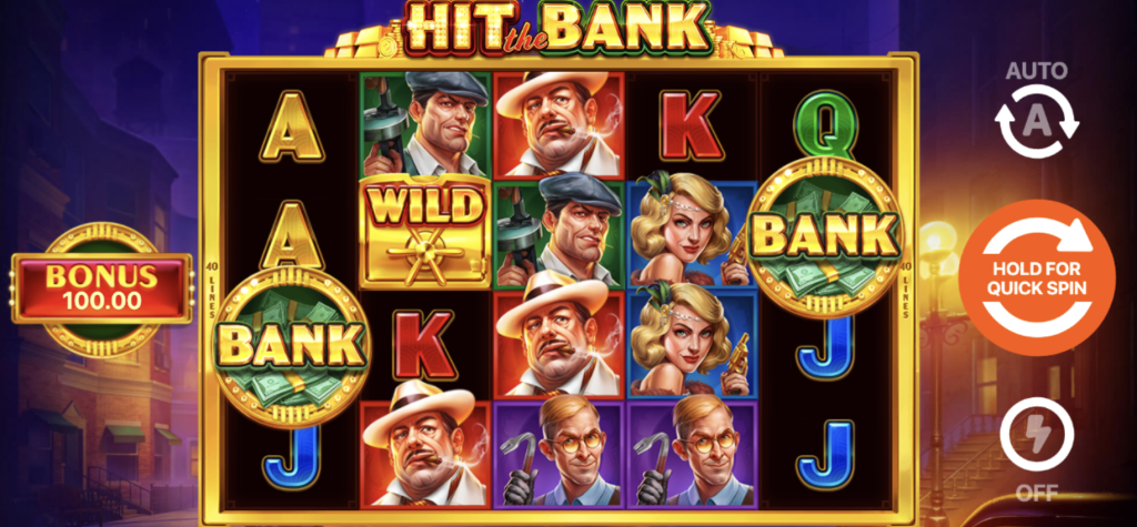 Screenshot of Hit The Bank slot