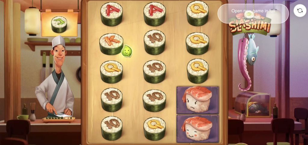 Screenshot of Slashimi slot