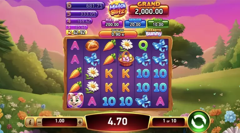 Screenshot of Giga Match Bunny slot