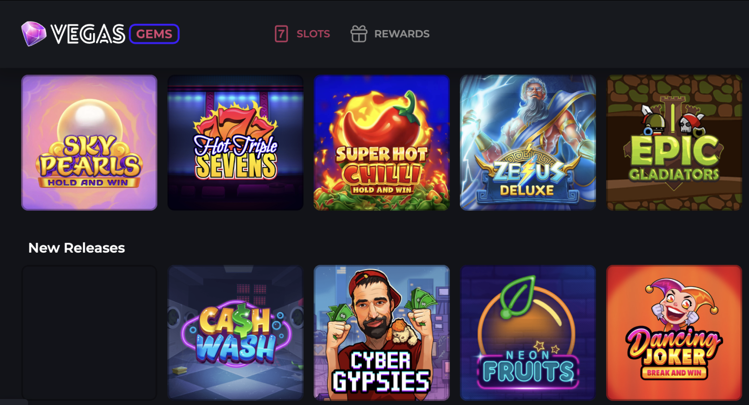 VegasGems No Deposit Bonus