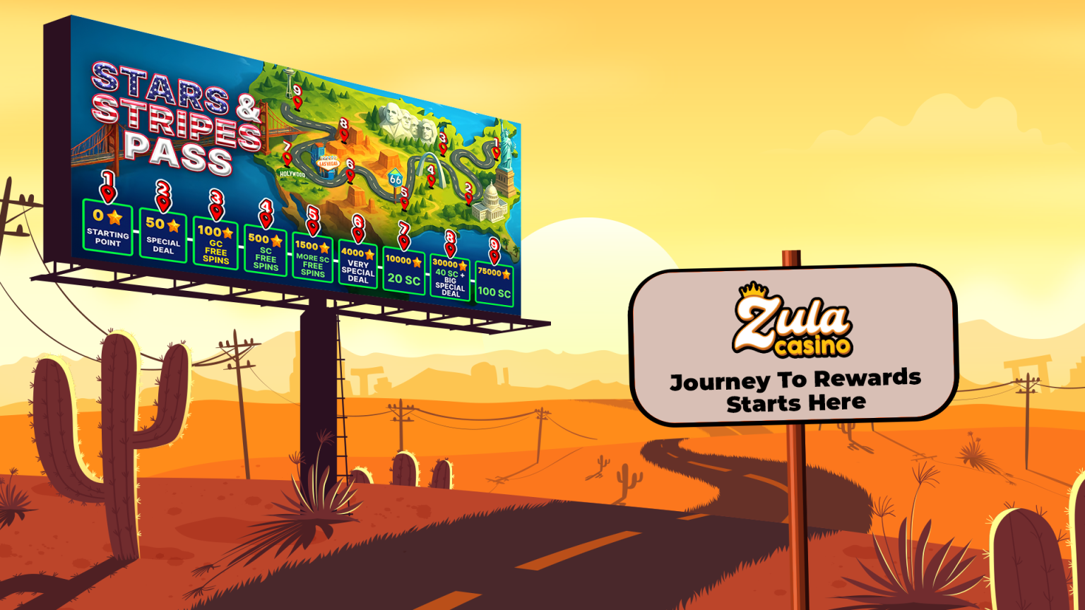 Stars & Stripes Pass: 20,000 Free SC Prize Pool At Zula Casino