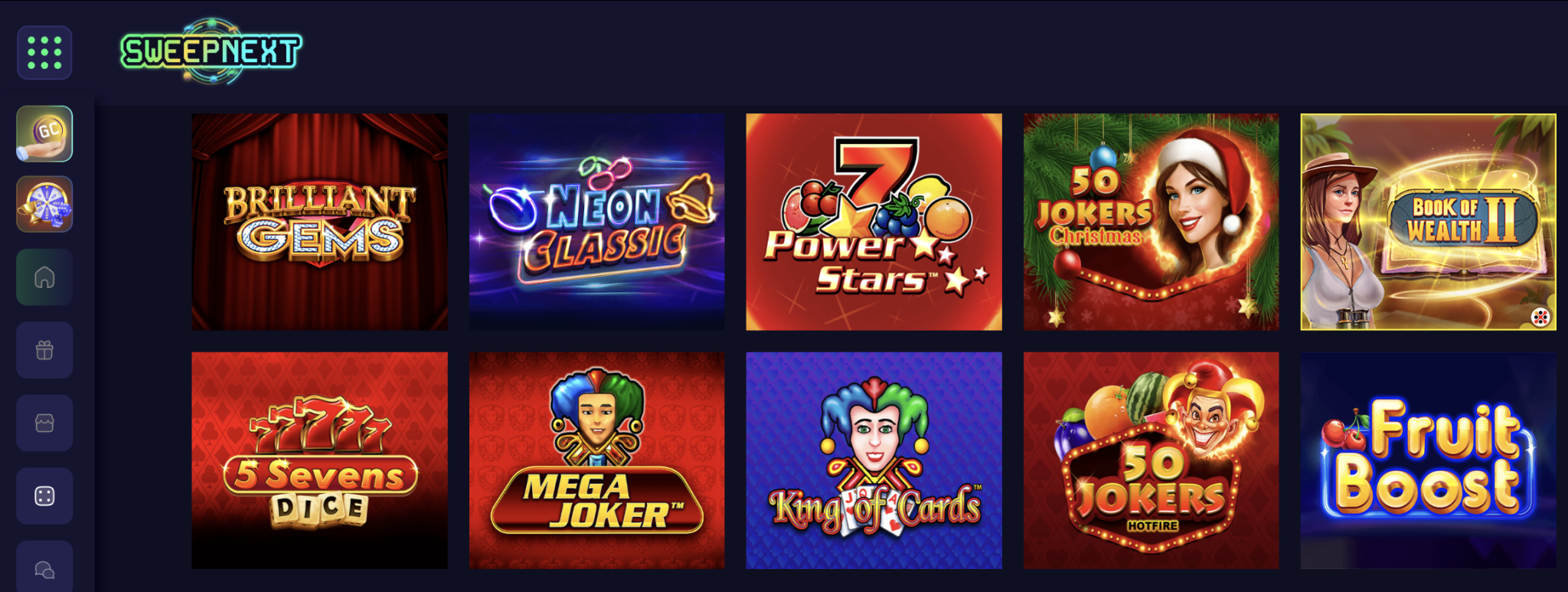 SweepNext Casino No Deposit Bonus