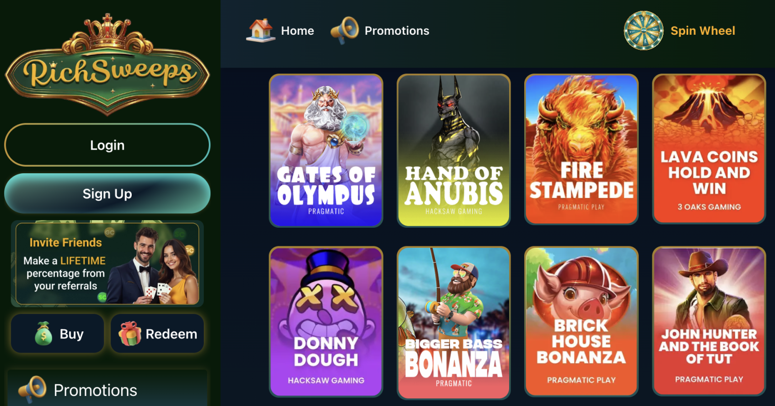 RichSweeps Casino No Deposit Bonus