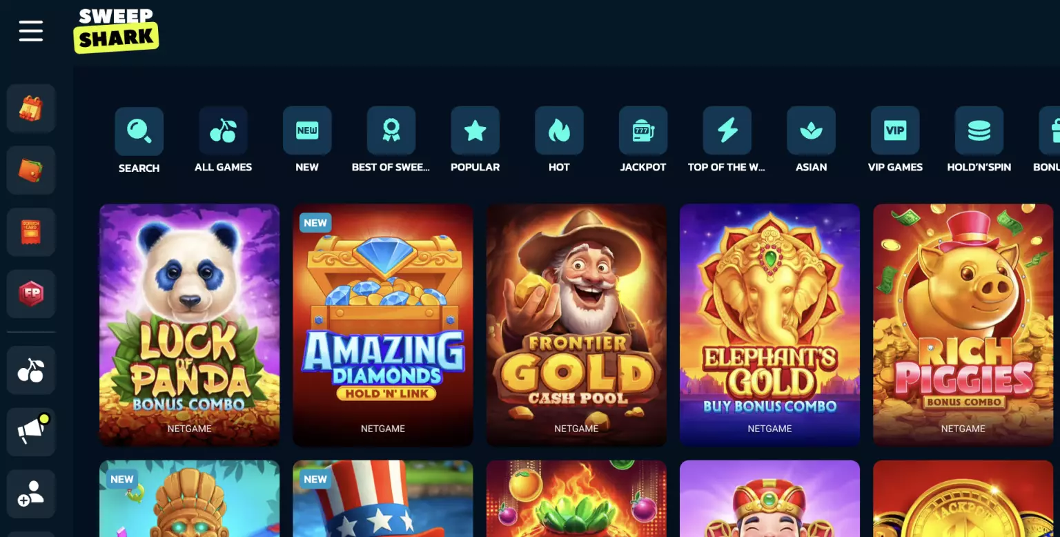 SweepShark Casino No Deposit Promo