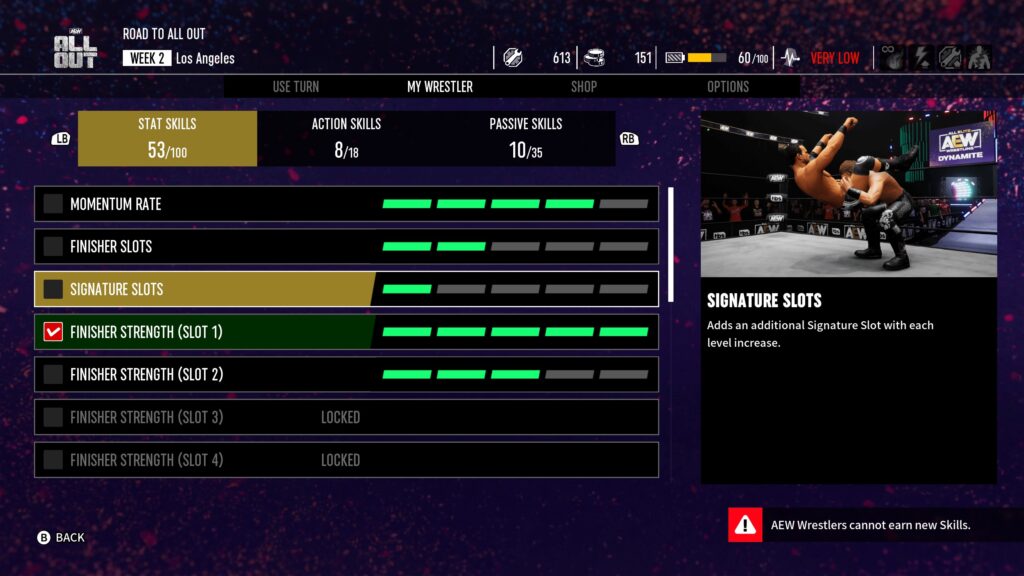 AEW Fight Forever Review Skills