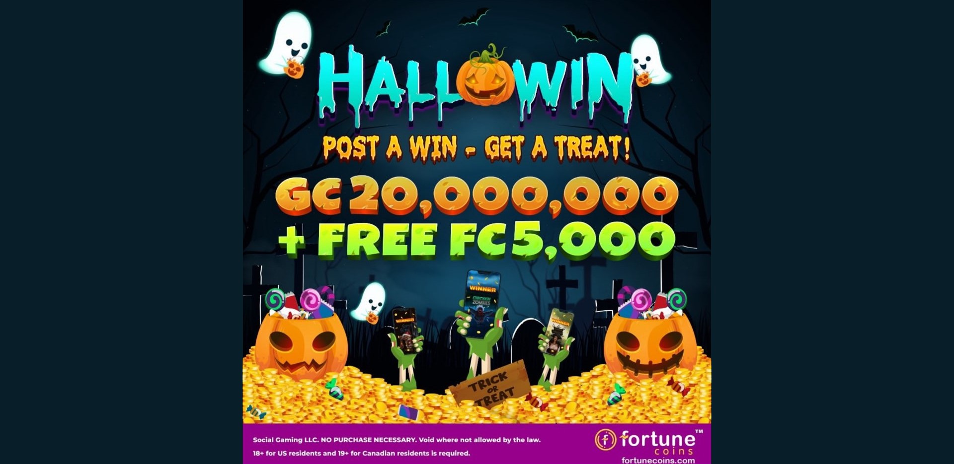 Sweepstakes Casinos Launch Halloween Promos Discover The Top 5 For 2024   FortuneCoinsHalloween 