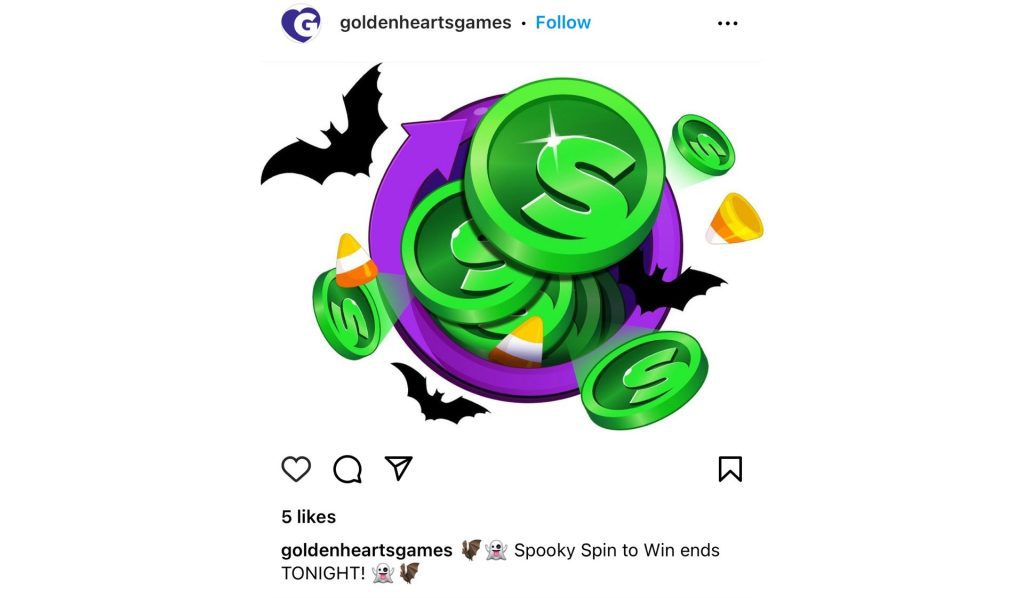 Golden Hearts Games Halloween Promotion