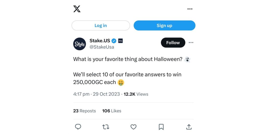 Stake.us Halloween Promotion