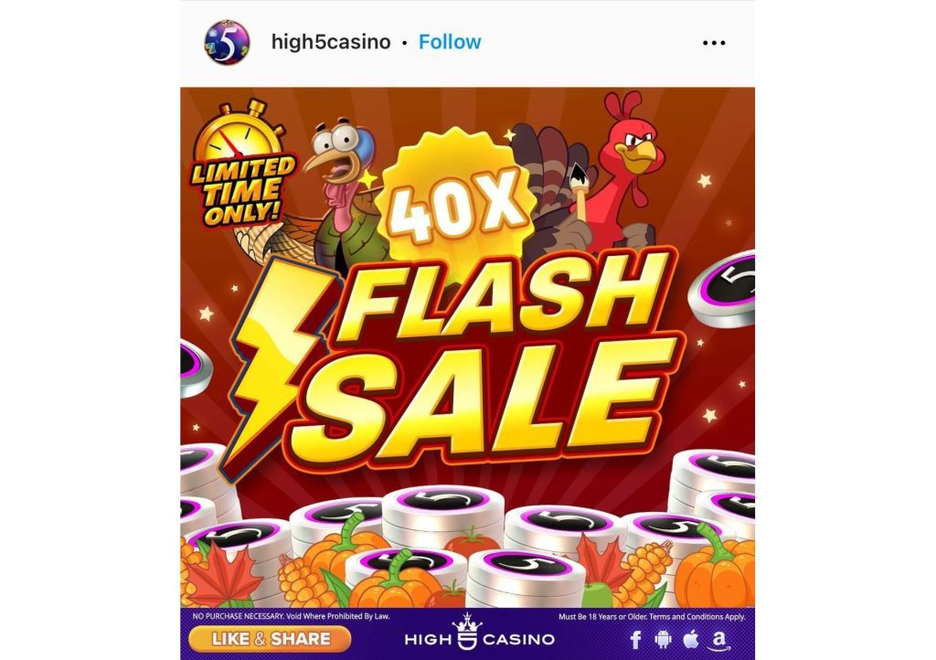 High 5 Casino Thanksgiving bonus banner