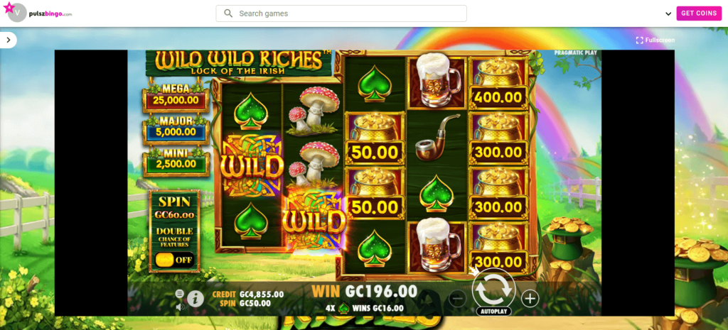 Screenshot of Wild Wild Riches at Pulsz Bingo