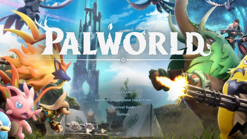 palworld main menu