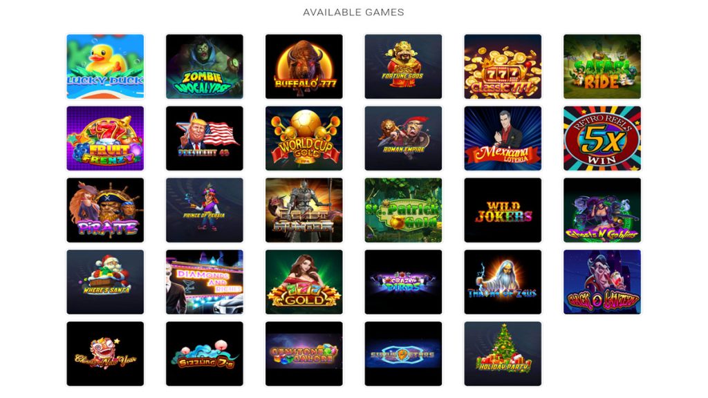 Screenshot of the slots on Orion Stars Casino