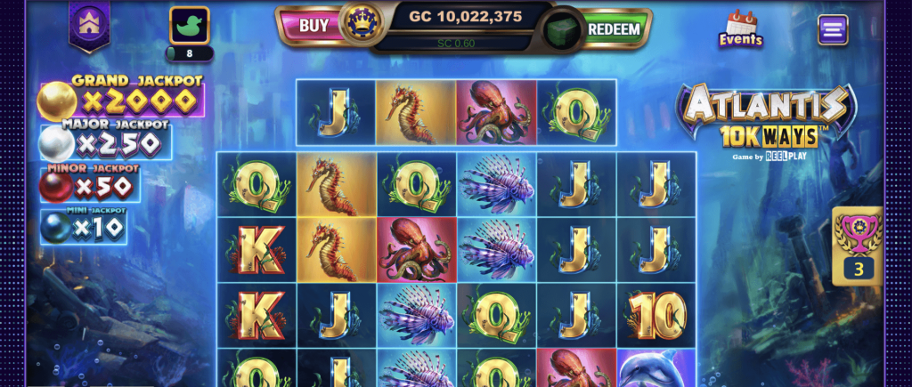 Screenshot of Atlantis 10k Ways at LuckyLand Slots