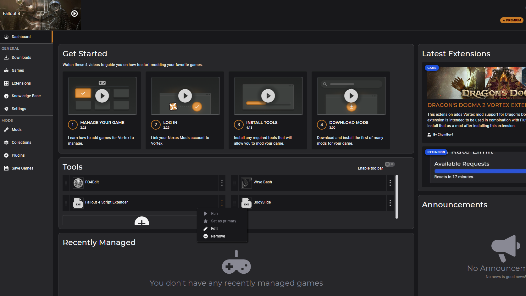 Fallout 4 Vortex Launch Tools