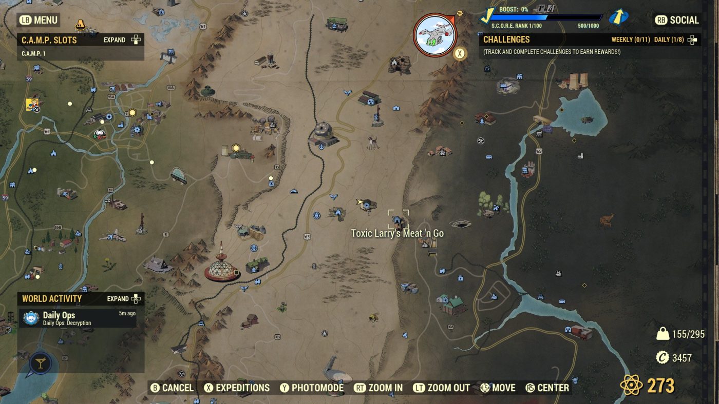 Where to Find Toxic Larry's Meat n' Go in Fallout