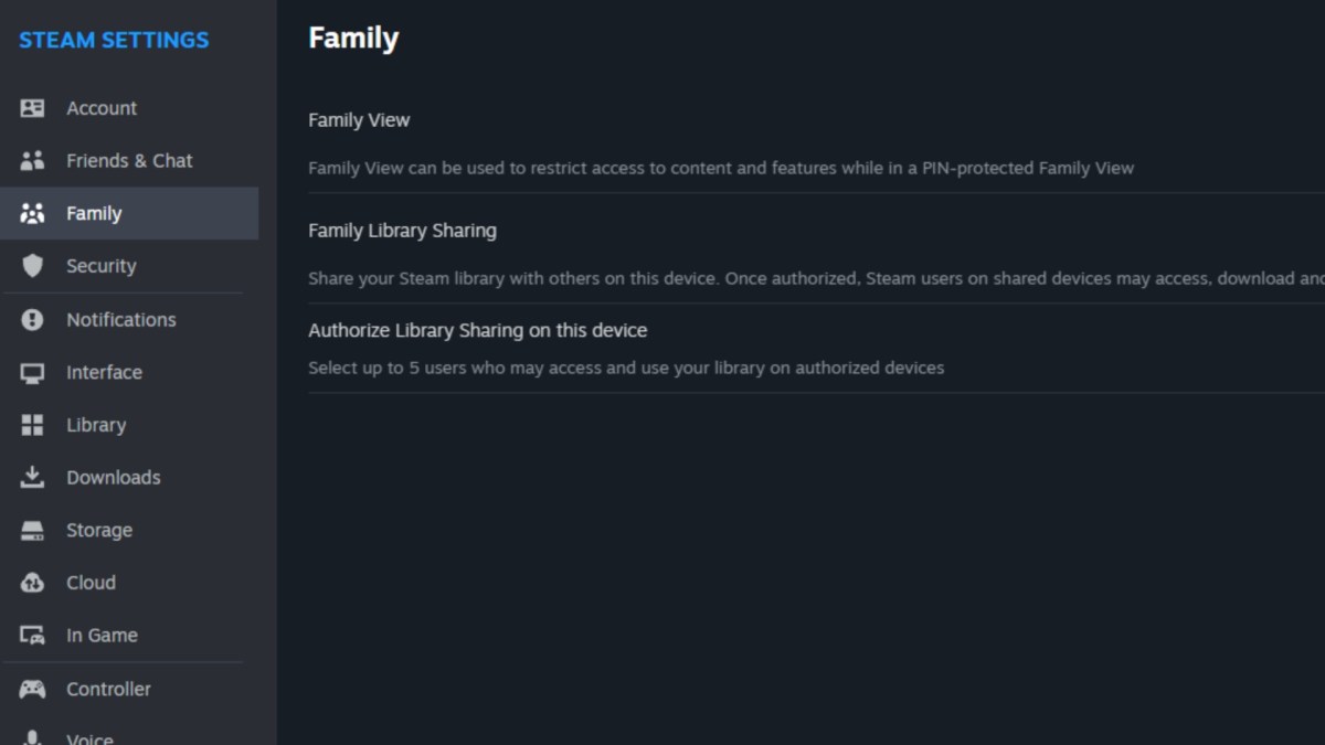 Steam Family Share