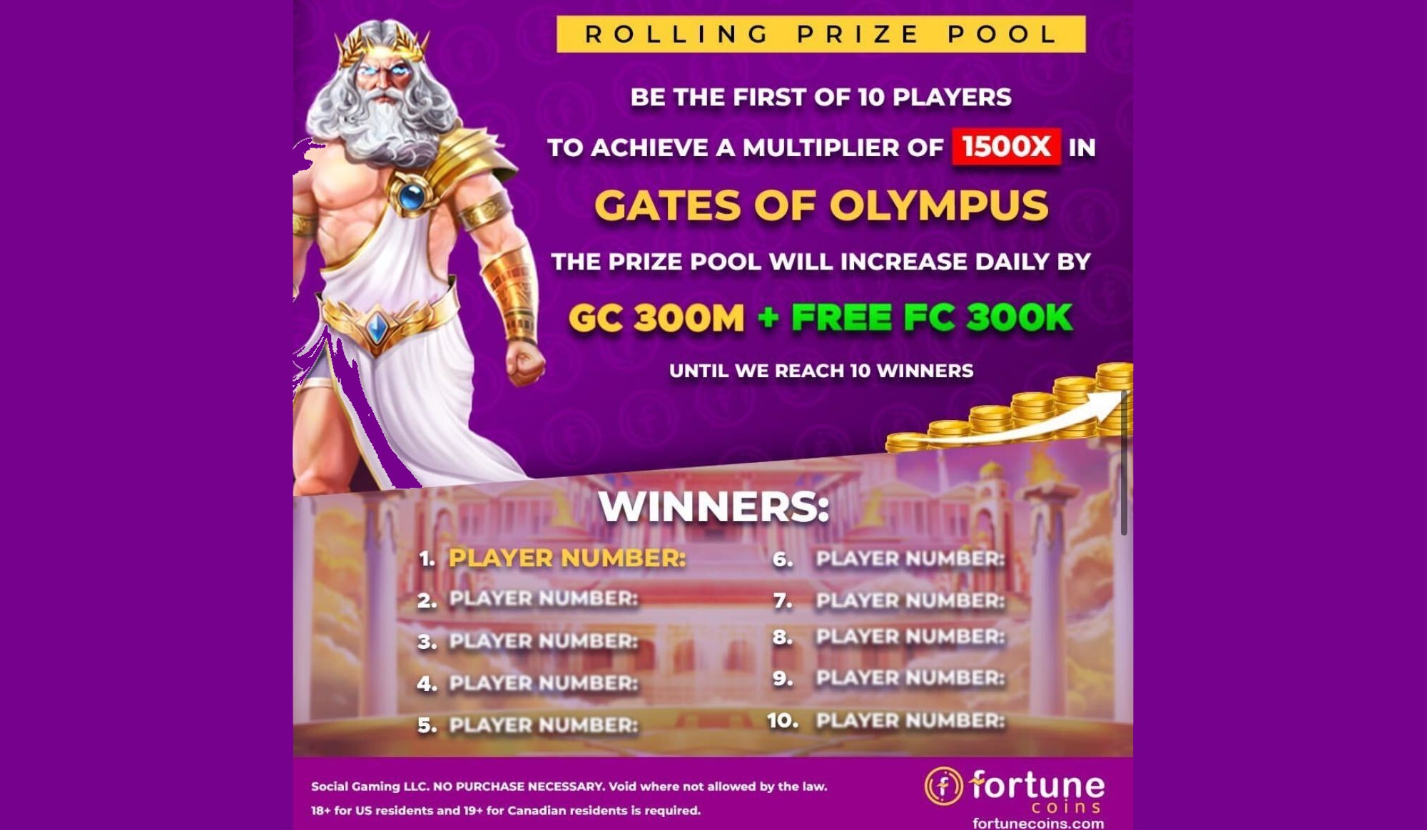 Fortune Coins Rolls Out Gates Of Olympus Contest For June 2024: Get Free Sweeps Coins To Play