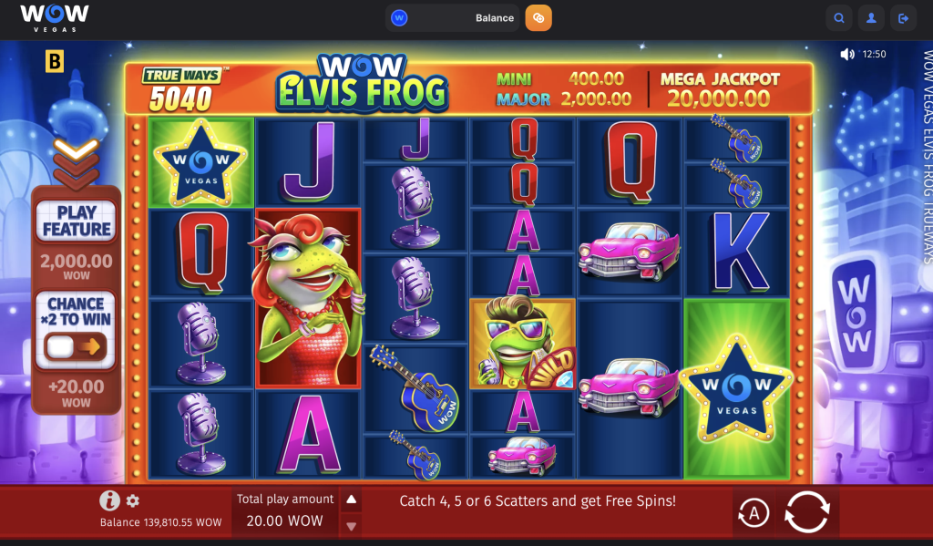 screenshot of elvis frog trueways slot 