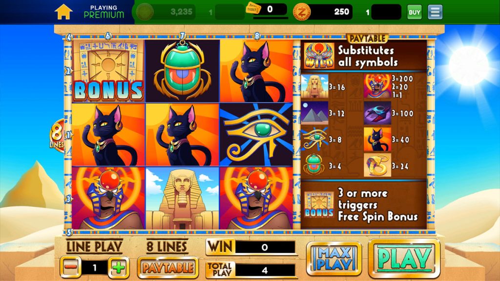 Screenshot of Mask of Ra on Funzpoints