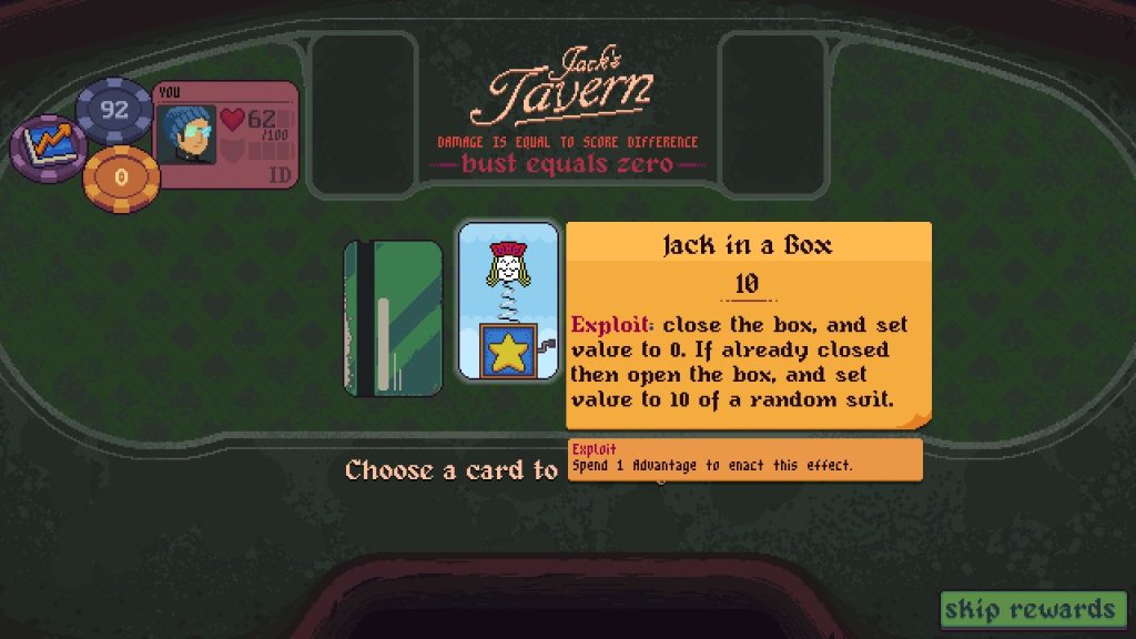 Dungeons and Degenerate Gamblers Review: The Jack in the Box Card