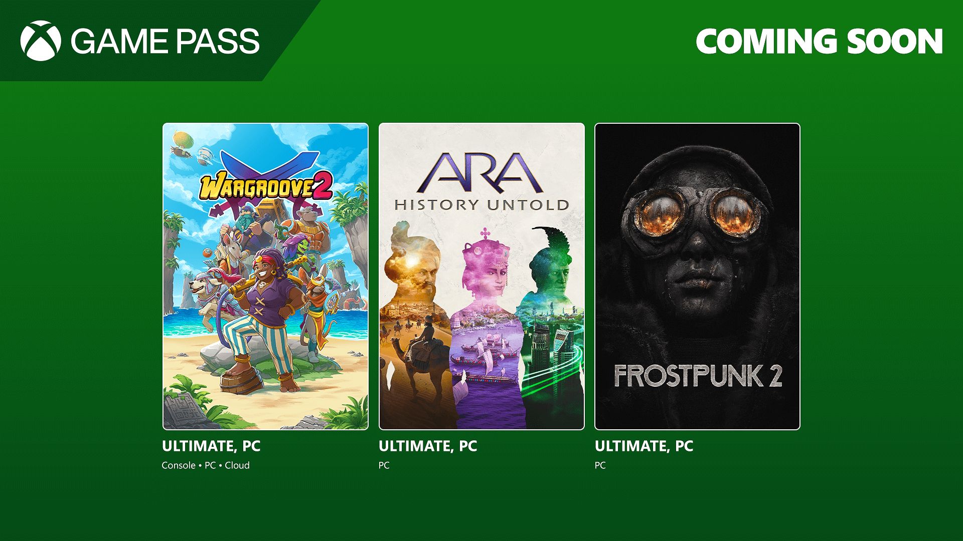 Three New Games and More Coming To Xbox Game Pass