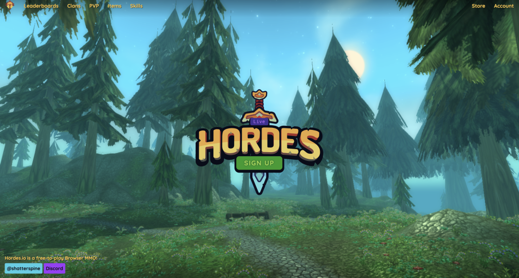 screenshot of Hordes.io browser game