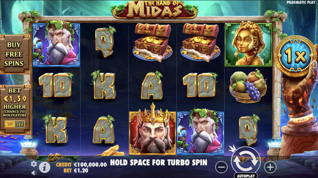 Screenshot of Hand of Midas slot