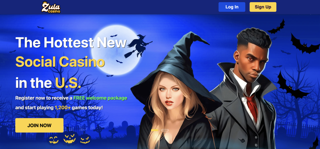 Screenshot of Zula Casino Halloween Sign-Up