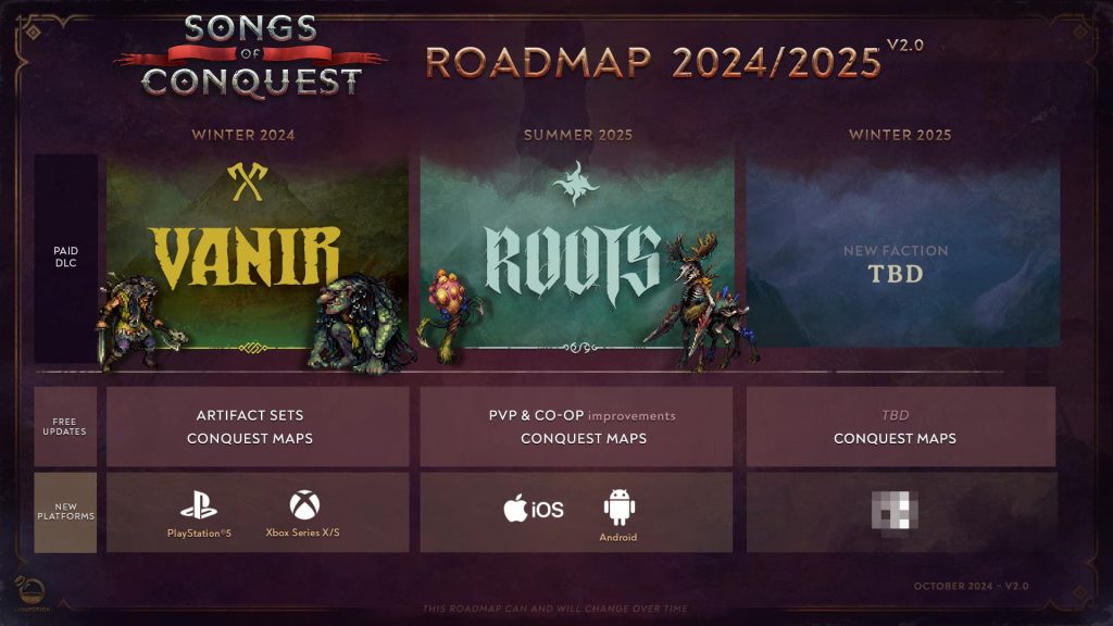 Songs of Conquest New Roadmap